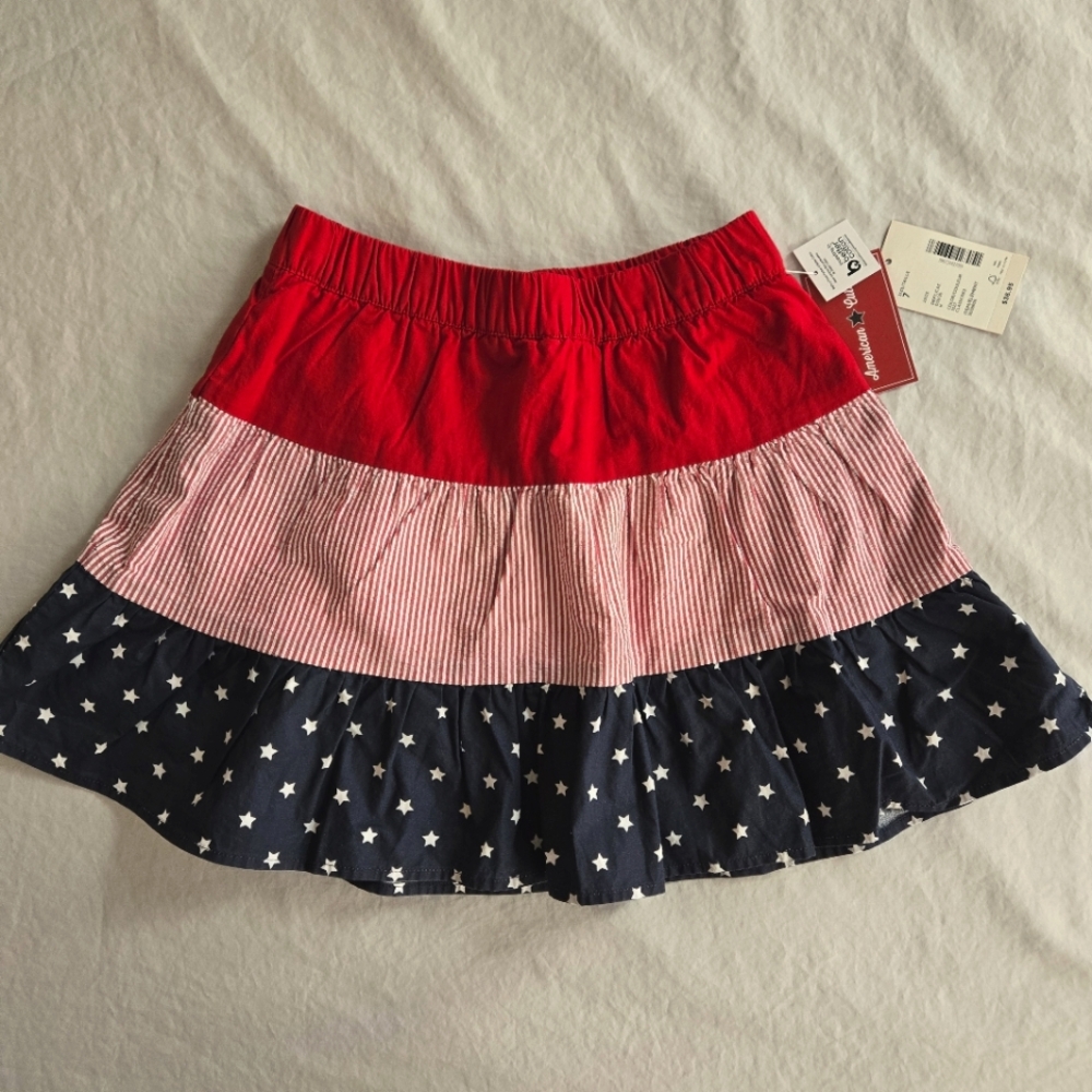 Gymboree Girls Stars & Stripes Tiered Skort - American Cutie 7